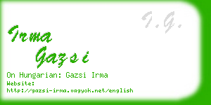 irma gazsi business card